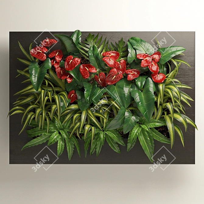 Anthurium Fitowall: Green Nature on Your Wall 3D model image 1