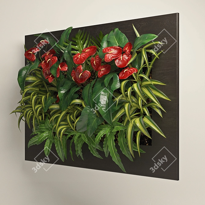 Anthurium Fitowall: Green Nature on Your Wall 3D model image 2