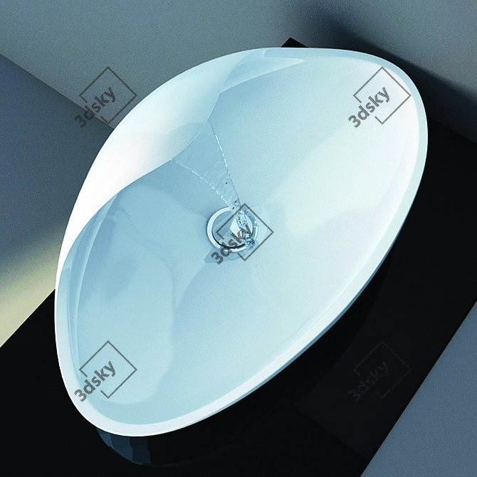 Customized Designer Sink 3D model image 1