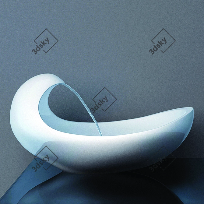Customized Designer Sink 3D model image 3
