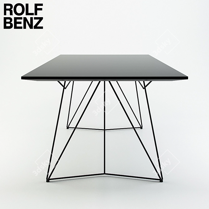 Modern Dining Table: ROLF BENZ CO-SINUS 3 3D model image 2