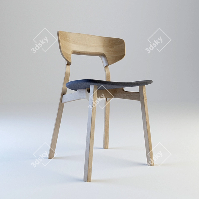 Minimalist Modern Nonoto Chair 3D model image 3