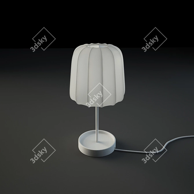 Modern White Table Lamp - VARV by IKEA 3D model image 2