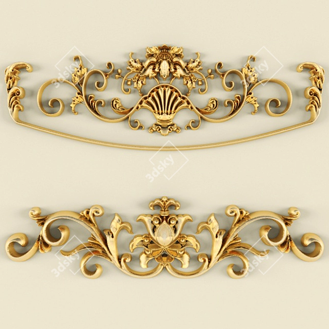 Stylish Stucco Pattern for Decor 3D model image 1