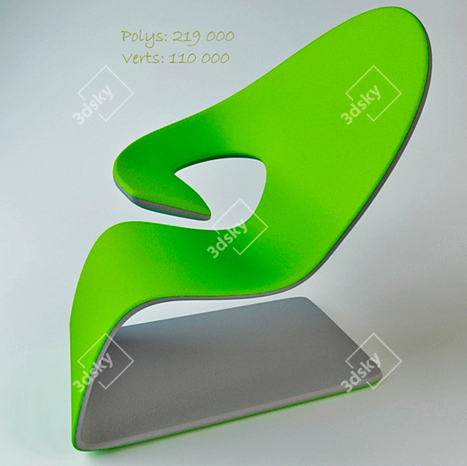 Leafy Lounge Chair 3D model image 1