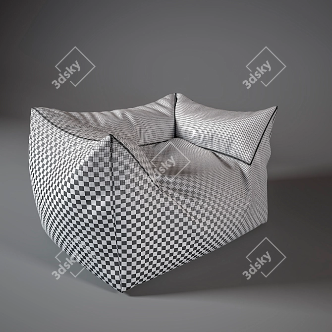 Sophisticated Frameless Armchair 3D model image 3