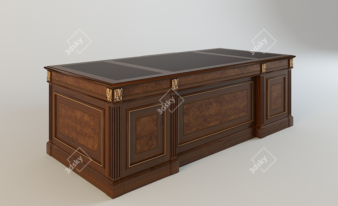 Premium Alpuch President Executive Desk 3D model image 2