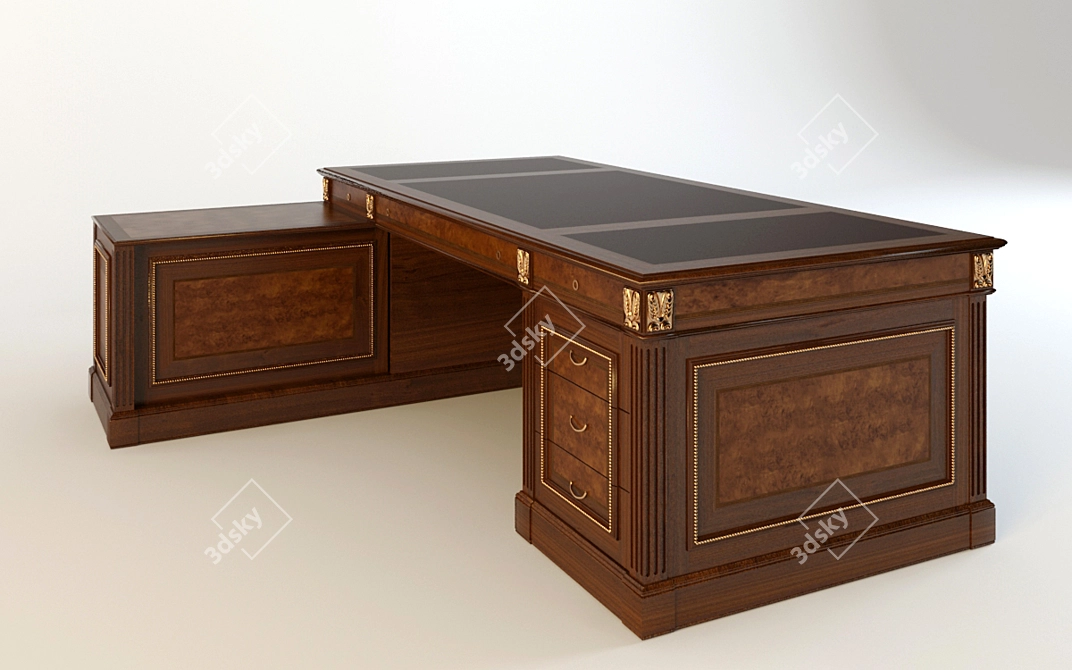 Premium Alpuch President Executive Desk 3D model image 3