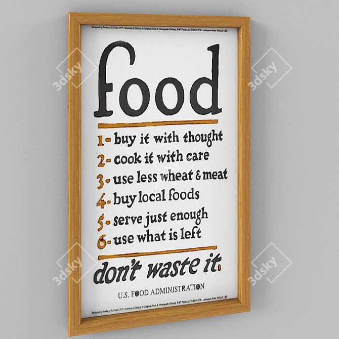 Nutrition Rules: 50x30 Poster 3D model image 1