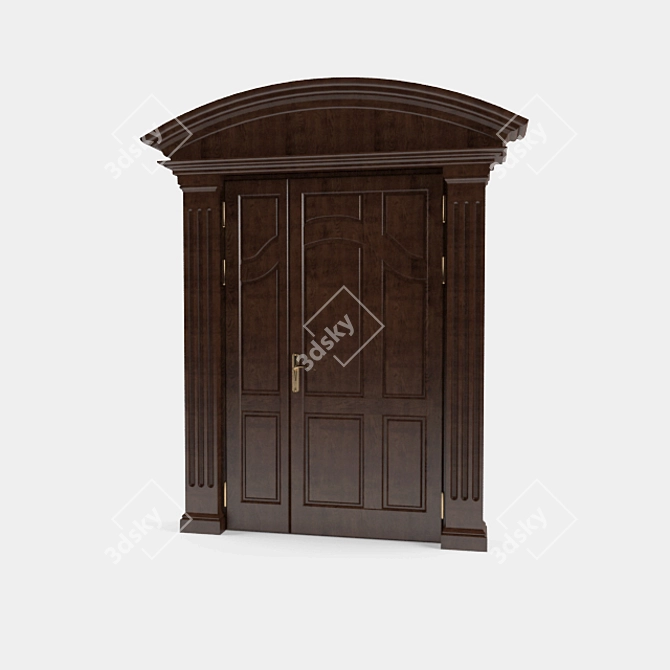 Elegant Entry Door 3D model image 1