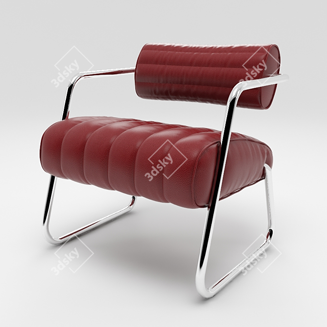 Elegant Bonaparte Chair by Eileen Gray 3D model image 2