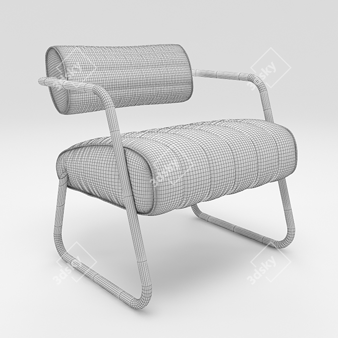 Elegant Bonaparte Chair by Eileen Gray 3D model image 3