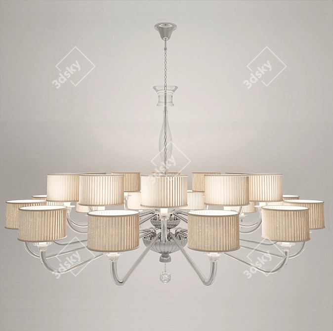 Elegant Crystal Chandelier 3D model image 1