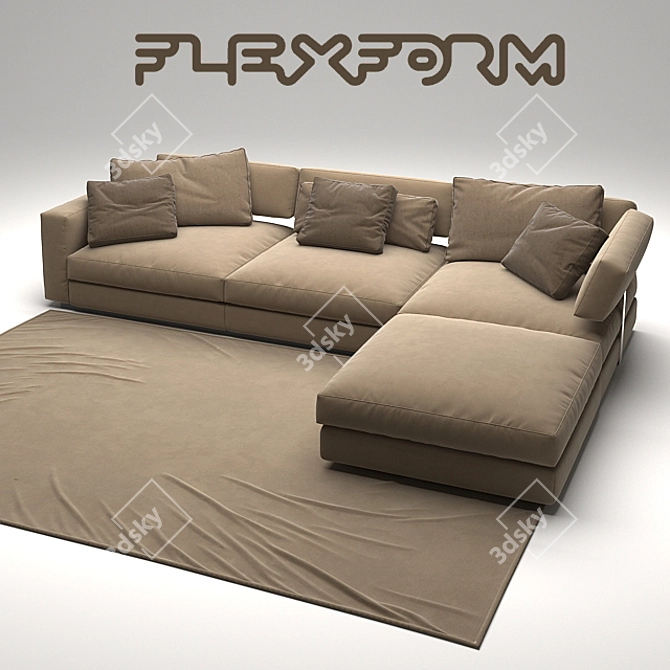 Elevate Your Comfort: Flexform Sofa 3D model image 1