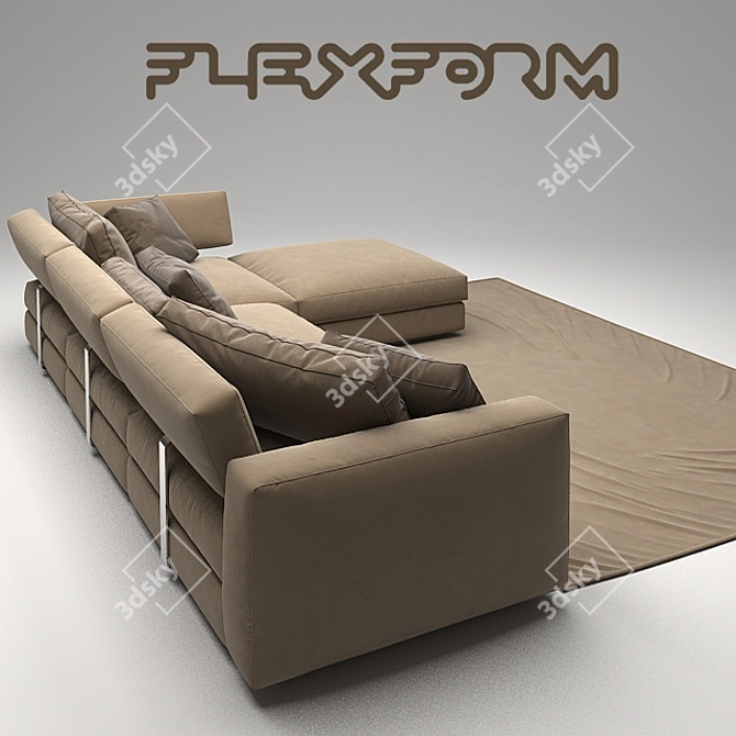 Elevate Your Comfort: Flexform Sofa 3D model image 2