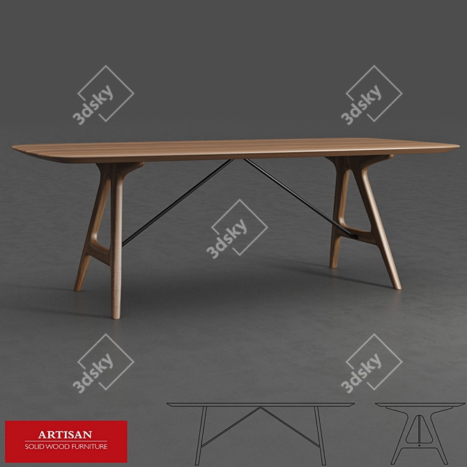 Artisan Tesa Collection: Exquisite Tables 3D model image 1