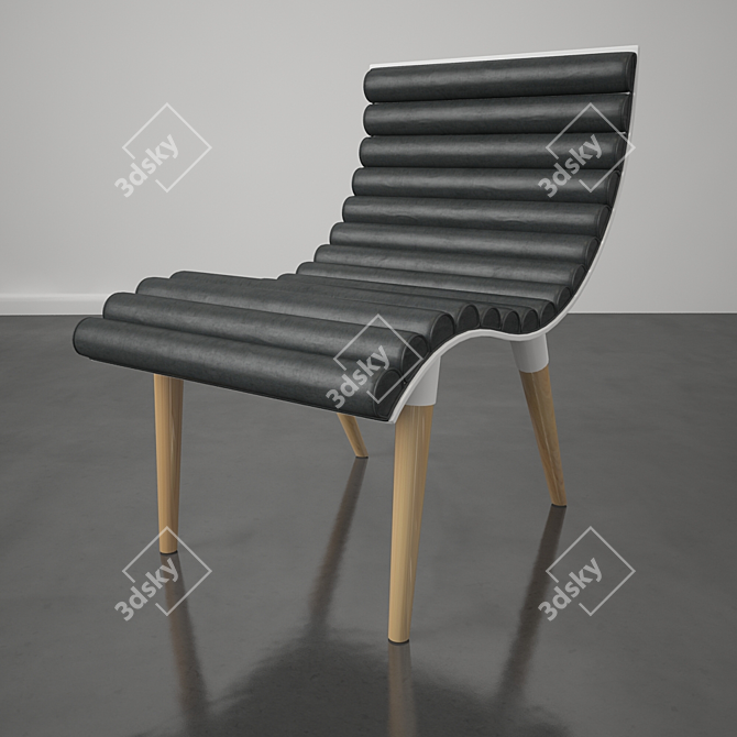 Sleek Curve Armchair by Castor Design 3D model image 1