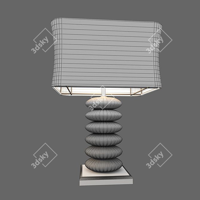 Sleek Metallic Table Lamp 3D model image 3
