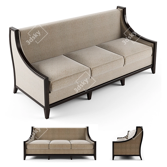 Modern 3D Sofa Design 3D model image 1