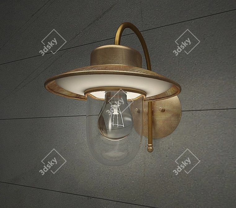 Italian Bronze Table Lamp 3D model image 2