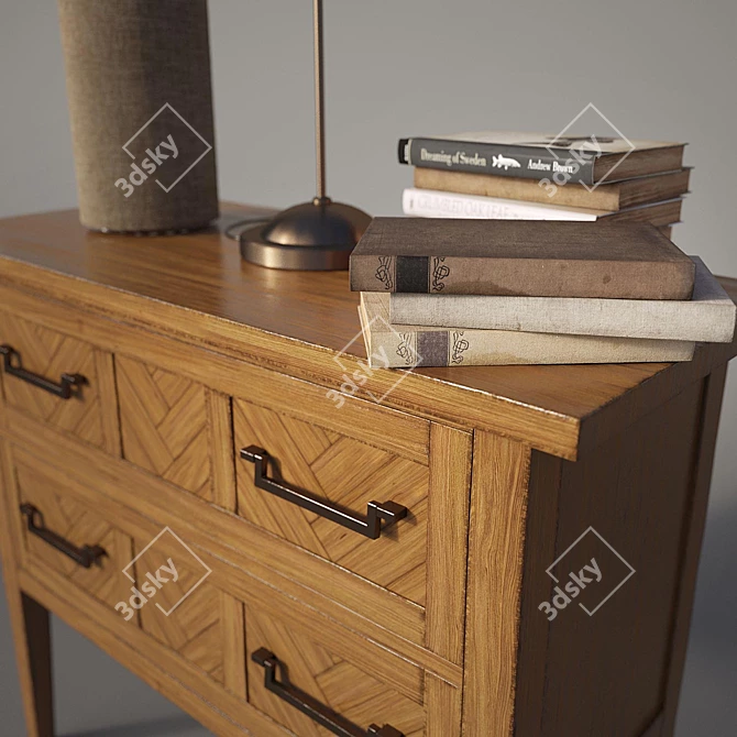  Herringbone Night Stand 3D model image 2