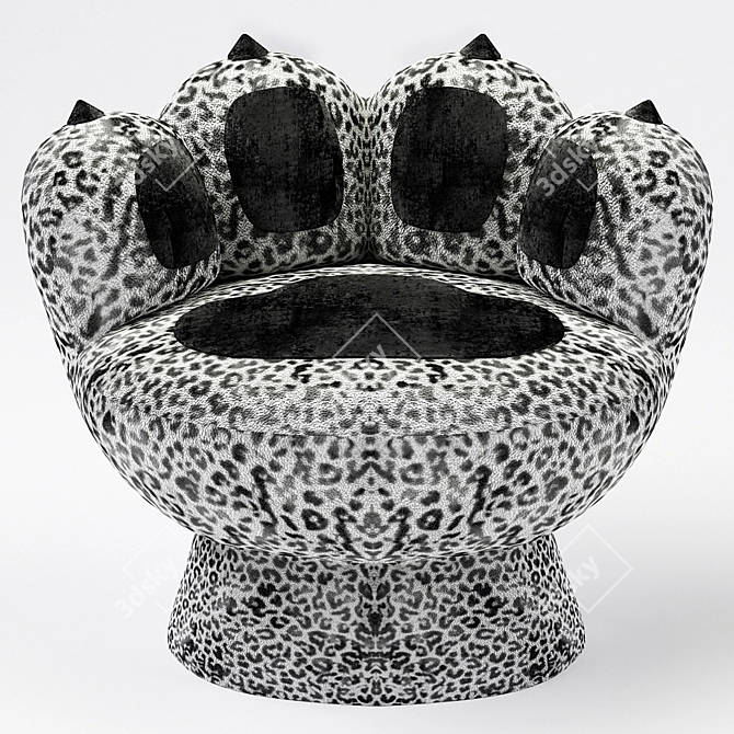 Snow Leopard Paw Chair: Contemporary Elegance 3D model image 1