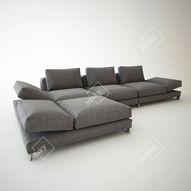 Portable Sofa: Comfort on the Go 3D model image 1