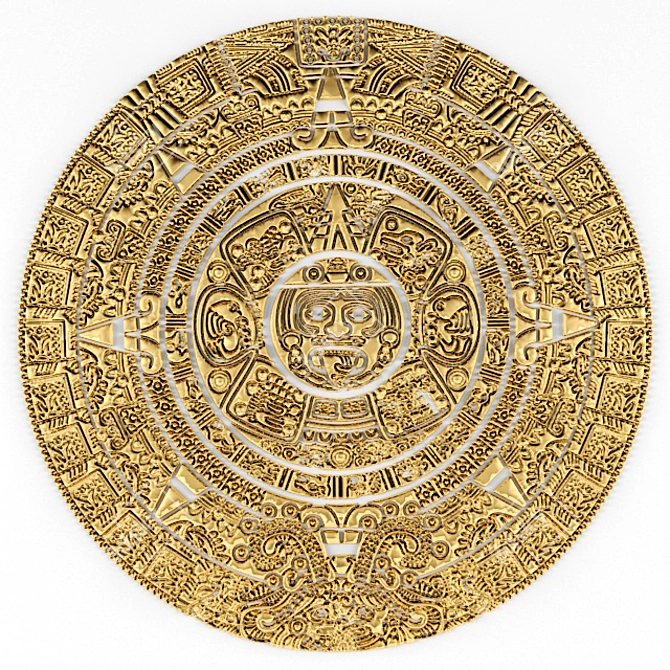 Maya Calendar: Ancient Wisdom in Your Hands 3D model image 1