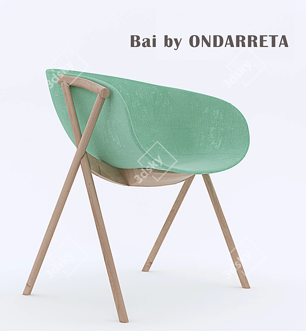 Sleek Polys Chair by Ondarreta 3D model image 1