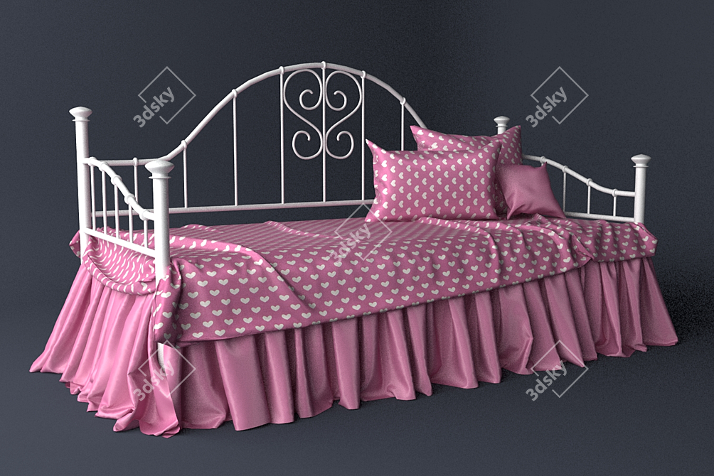Silk Bed for Kids | Classic Style 3D model image 2