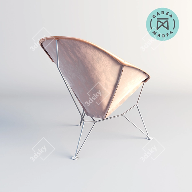 GARZA MARFA Saddle Leather Chair 3D model image 3