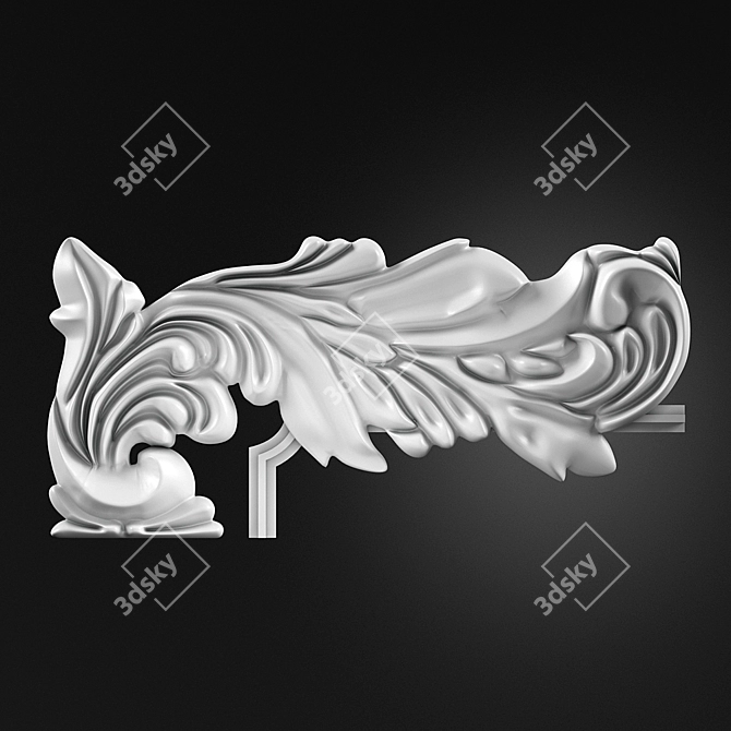 Elegant Decorative Moldings 3D model image 1