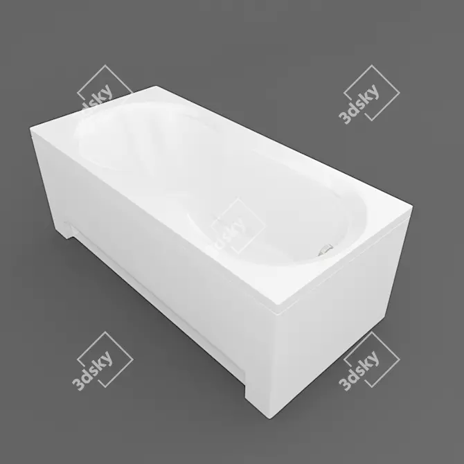 Luxurious Acrylic Bath: Huskarl Torry 3D model image 1