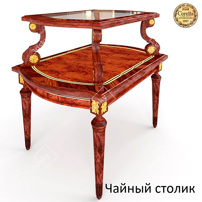 Modern Tea Table - Stylish and Functional 3D model image 2
