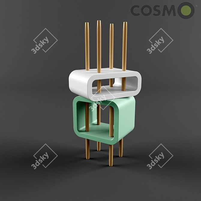 Open Mind Nightstand 3D model image 2