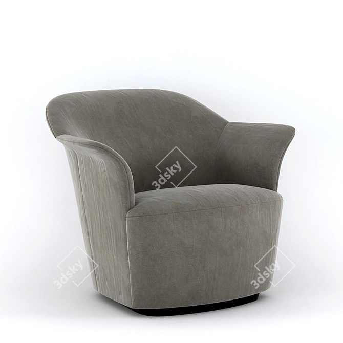 Elegant Aida Armchair by Poltrona Frau 3D model image 2