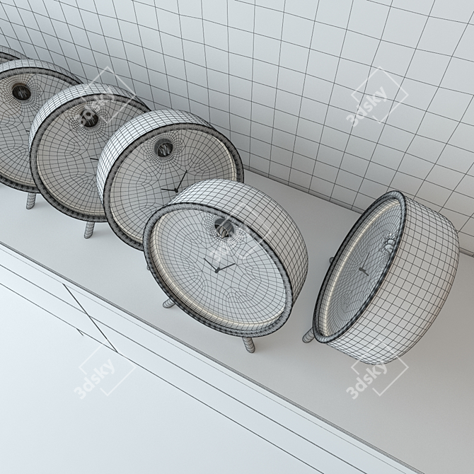 Modern Plex Tavolo Cuckoo Clock 3D model image 2