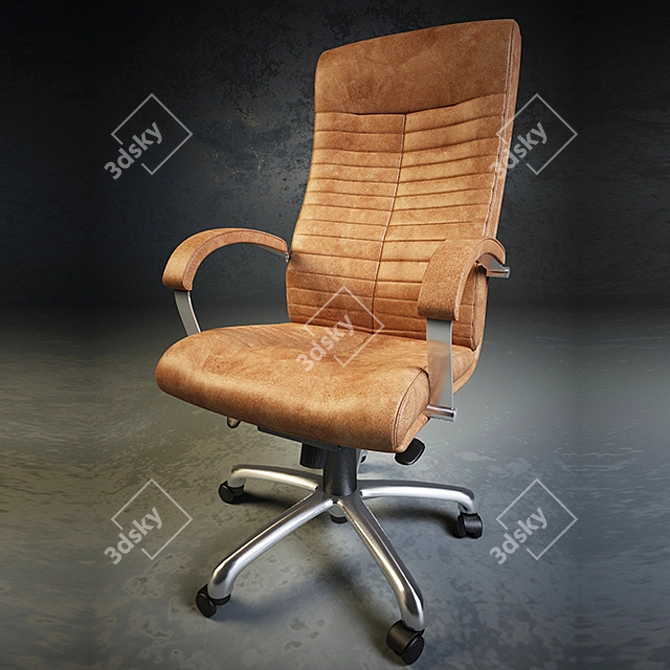 Orion Steel Chrome Chair: Sleek and Comfortable 3D model image 1