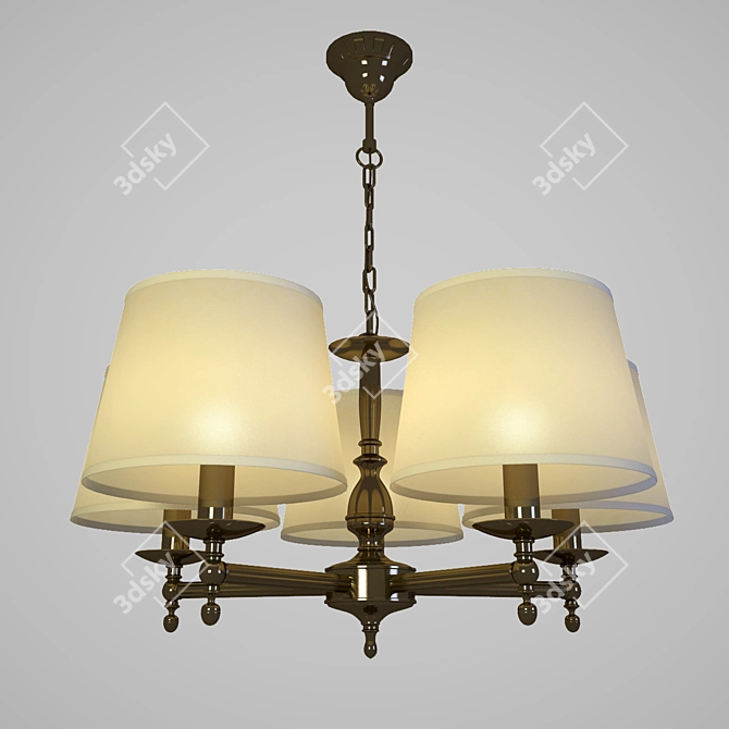 Roksana Alfa Chandelier: 18535 Light & 16076 Metal 3D model image 2