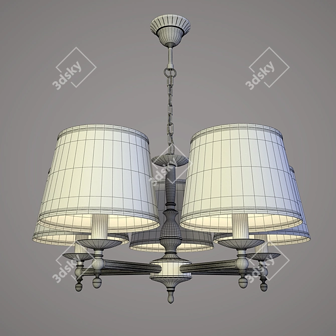 Roksana Alfa Chandelier: 18535 Light & 16076 Metal 3D model image 3