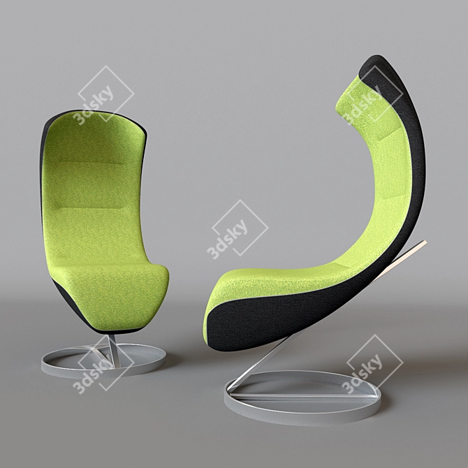 Elevate Your Space with the Nico Klabe Lounge Chair 3D model image 1