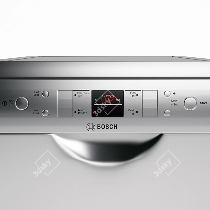 Efficient Cleaning Bosch Dishwasher 3D model image 1