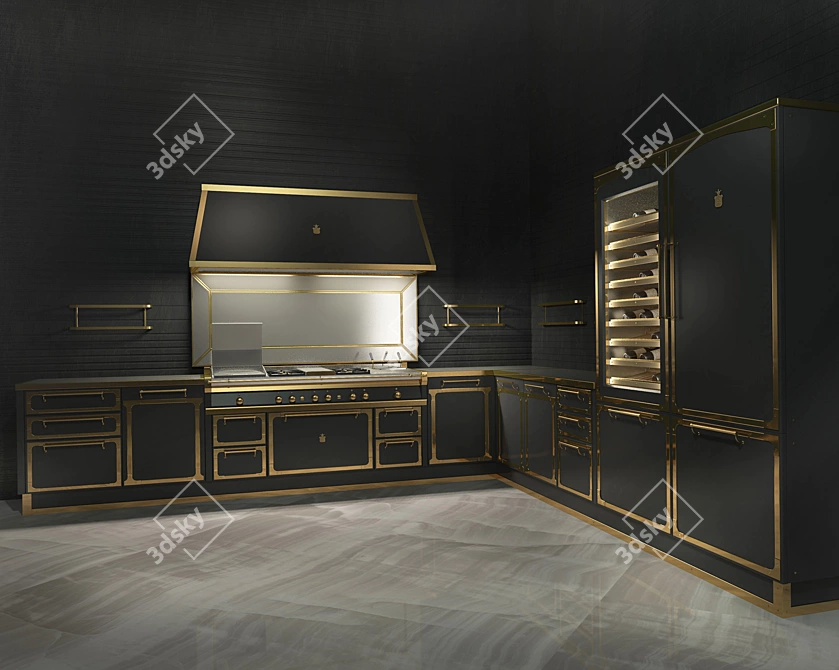 GULLO MasterChef Kitchen: Stylish & Functional 3D model image 3