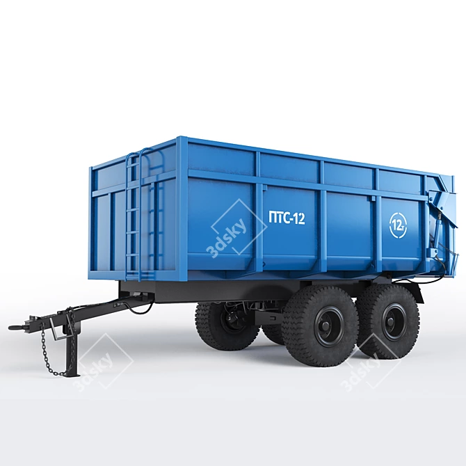 Detailed Tractor Trailer Model 3D model image 1