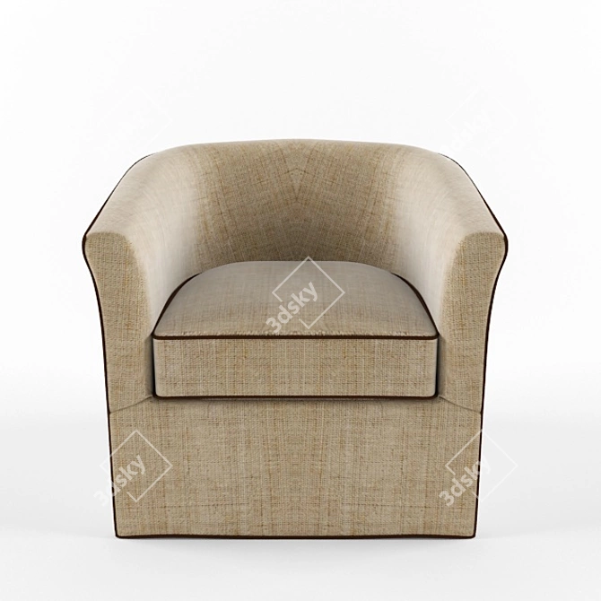 Luxury Ashland Swivel Chair 3D model image 2