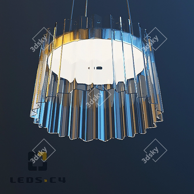 Sleek LED Pendant Light 3D model image 1