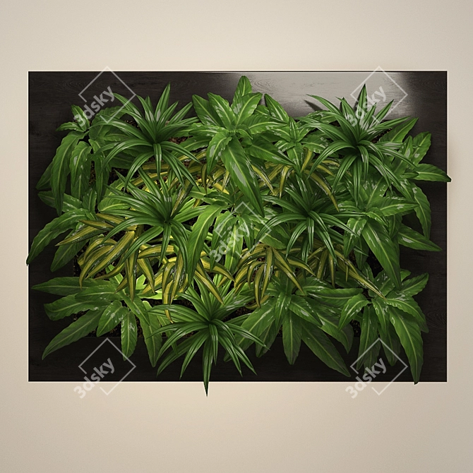 Tropical Herb Wall Module 3D model image 1