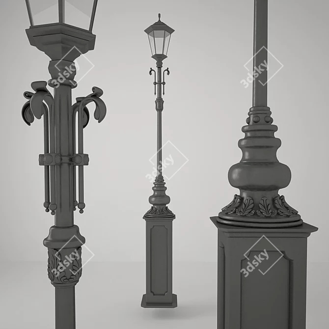 Urban Glow LED Streetlight 3D model image 1