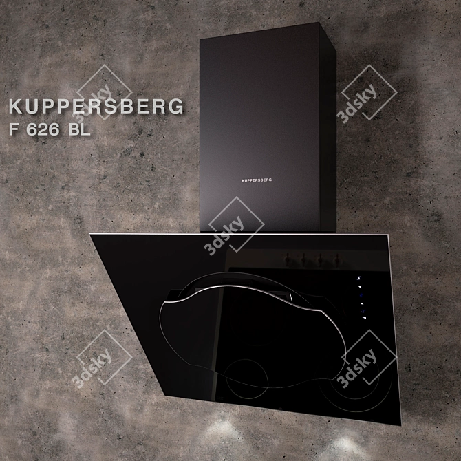 Kuppersberg f626BL: Sleek 598mm Extractor 3D model image 1