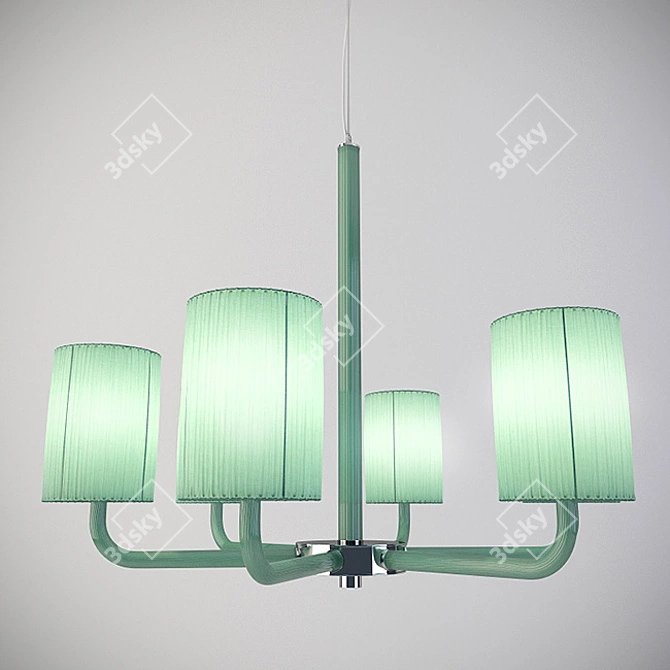Elegant SYLCOM Chandelier: 2120/6 K OCE 3D model image 2